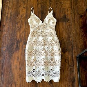Lulus white bridal shower dress